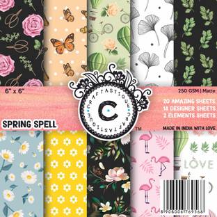 Craftastique Spring Spell Designer 6 x 6 inches 250 gsm Craft paper