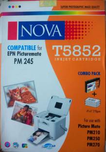 NOVA Epson 5852 and photo paper 4x6 270 GSM 150 SHEETS Cartridge PM 210,240,245,270 Plain 4X6 260 gsm Inkjet Paper