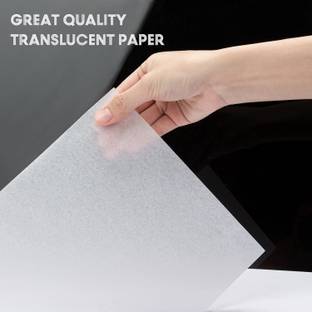 SHARMA BUSINESS Tracing Paper for Embroidery, Size A4 30x21 cm, Pack of 50 Sheets, Plain A4 50 gsm Transparent Paper