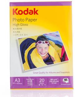 KODAK Glossy Photo Paper (1 x 20 Sheets) A3 180 gsm Photo Paper