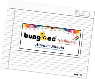 Bungbee Exam Answer Sheet Practice With Margin No Hole Both Side 800 Pages 400 Sheets Ruled A3 80 gsm A3 Paper