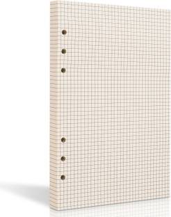 INNAXA A5 Grid Refill Paper,6 Hole Punched,80 Sheets/160 Pages Graph A5 100 gsm Journal Paper