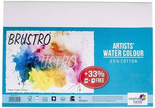 BRuSTRO Artists 25% Cotton, Cold Pressed, Unruled A4 300 gsm Watercolor Paper