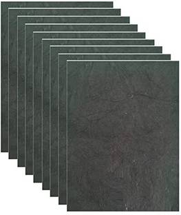 First Click Handmade Paper Set of 9 BLACK color Sheets Unrued 56.5 x 78 cm 210 gsm Craft paper