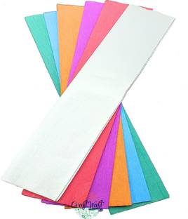 CRAFTWAFT Large Wrinkled Crepe Paper Sheet for Craft, DIY, Decor, Flower Making & Wrapping Wrinkled (40x20 inch) (102x51 CM) 35 gsm Craft paper
