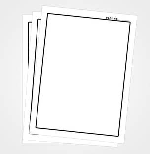 WAYTOBUY 60 Sheets Unruled Assignment/Project Paper with Page Number for Students Unruled 210x297mm 70 gsm A4 paper