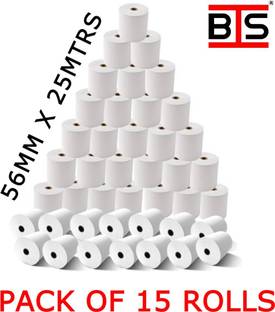 BIS POS THERMAL PAPER ROLL 56MM (2inch) X 15MTRS 50 gsm Thermal Paper