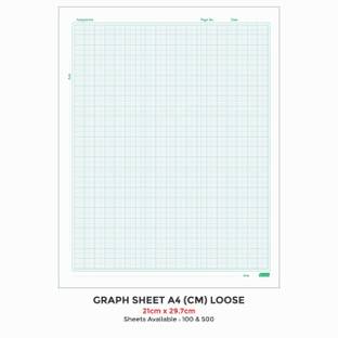 NEELGAGAN Graph Sheet A4 (CM), (21cm X 29.7cm) Loose Ruled A4 50 gsm Graph Paper