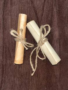 ORDER KARO Vintage Blank Paper Scrolls For Writing Letters, Calliagraphy, Poetry Etc. (2) sheet 6.5*5 180 gsm Calligraphy Paper