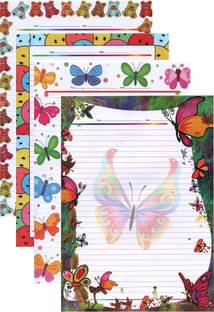 TITIRANGI One Side Ruled Designer Sheet for Kids A4 Project Sheet for Girls Multipurpose Used Practical Paper for Students Pack of 100 Sheets A4 80 gsm A4 paper