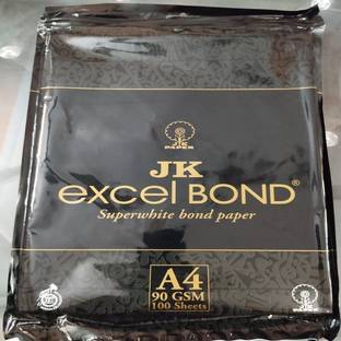 HRISHIKESH WORLD JK EXCEL BOND 90 GSM UNRULLED A4 90 gsm A4 paper