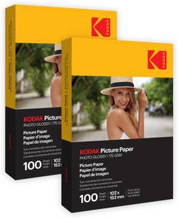 KODAK High Glossy Inkjet Photo Paper (102 x 152mm)200 Sheets Unruled 4 x6 175 gsm Photo Paper