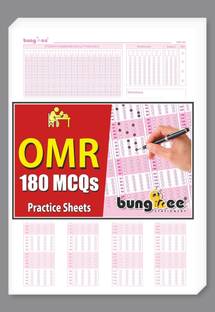 Bungbee OMR Sheets for Practice, 180 MCQ-55 Loose Sheets OMR Pattern A4 70 gsm A4 paper