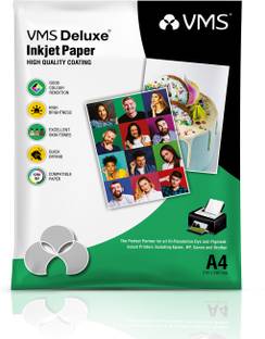 VMS Deluxe Glossy Photo Paper (20 Sheets) Unruled A4 180 gsm Inkjet Paper