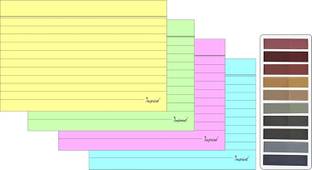 IMPRINT Ruled Index Cards with Holder Study & Office Notecards Assorted Pastel Colored ruled 4X6 Inches 220 gsm Craft paper