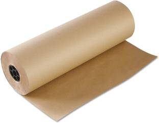 Eco Kraft Natural Brown Paper Roll Unwaxed and Uncoated 22 Inch* 10 Mtr For E-Commerce, Shipping, Packaging & DIY Projects 100 gsm Paper Roll