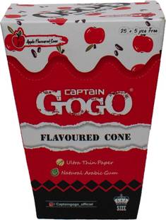 CAPTAIN GOGO Pre rolled Apple flavour Gogo 30 cones Rolling paper(Exclusive and Premium) Pre rolled King Size 13 gsm Paper Roll