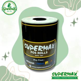 Supermax Thermal Paper/ POS Machine Rolls 2 Inch- 55mm X 15 Mt 70 GSM (Pack Of 15 Rolls) Thermal Cash Register Paper