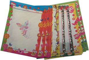KRASHTIC A4 Designer Sheet For School And College Student Set of 40 Sheet Ruled A4 70 gsm A4 paper