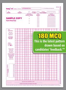 Bungbee UPSC prelims OMR Sheets Practice 2025, 180 MCQ (105 Loose Sheets) OMR Pattern 8.3 x 11.7 inches 70 gsm A4 paper