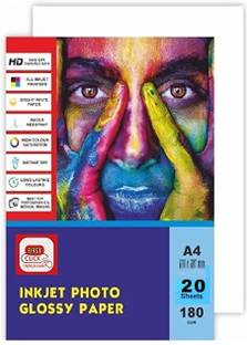 First Click Inkjet Photo Glossy Paper A4 Size 20 Sheets 180 GSM UNRULED A4 181 gsm Photo Paper