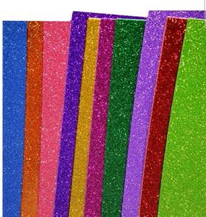 LRS Gift Glitter Sparkle Foam Sheets Multicolor Parchment Craft Kit