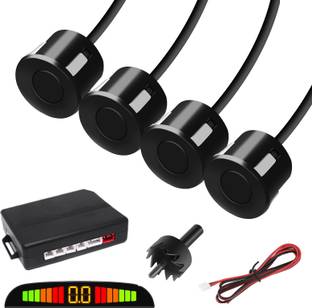 CARZEX Reverse Parking Sensor with LED Display Object Detectors for Car Buzzer and Ultrasonic Reverse Parking Sensor