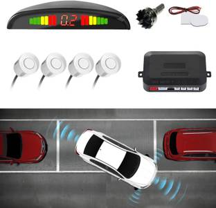 e-generix Auto Object Detector Reverse Parking Sensor_White Parking Sensor