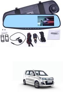 LOVMOTO Universal For Car Dual Lens Dvr Dash Camera 4.3inch Rearview Mirror For Wag-onR Reverse Assist Camera System