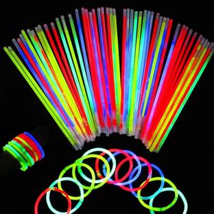 PopTheParty Glow Sticks Bracelet Wrist Band Neon Necklace for Party Supplies LightStick  Party Glow Ornament