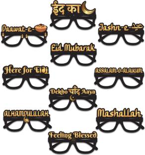 Festiko Paper Eye Glasses for Ramadan/Eid, Eid Party Supplies  Party Glow Ornament
