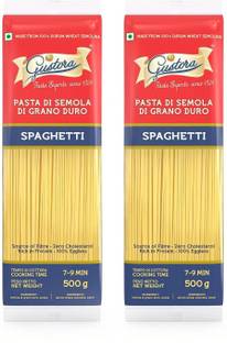 Gustora 100% Durum Wheat|Rich in Fibre & Protein I Vegetarian Spaghetti Pasta