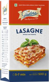 Gustora Ready to Eat Lasagne Luscious Pasta Sheets I 100% Durum Wheat Semolina Tagliatelle Pasta