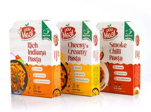 WOWMEAL Rich Indiana, Cheesy Creamy & Smoke Chilli Pasta Combo Net weight 250 G Pasta