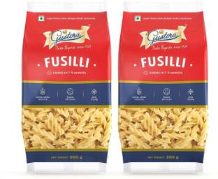 Gustora 100% Durum Wheat Semolina Pasta I Rich in Fibre & Protein I Eggless Fusilli Pasta