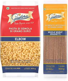 Gustora Durum Wheat Semolina Spaghetti Pasta & Elbow Macaroni Pasta