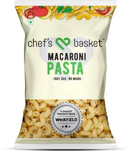 CHEF'S BASKET Macaroni Pasta, 100% Durum Wheat Semolina, Rich in Protein,Fibre 100% Vegetarian Macaroni Pasta