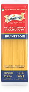 Gustora Durum Wheat Semolina Vegetarian Fibre Rich Spaghettoni Spaghetti Pasta