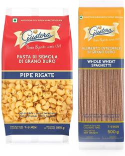 Gustora Durum Wheat Semolina Penne Rigate & Whole Wheat Spaghetti Pasta