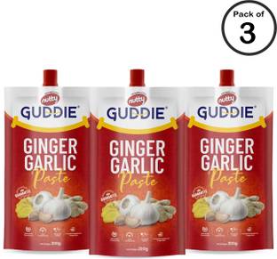 GUDDIE Ginger Garlic Paste, Quality Assured, Combo, 200 Gm (Pack of 3)