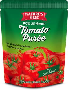 NATURE'S FIRST Tomato Puree- 250 gms Pack of 10 Pouches | With No Added Salt/ No Preservatives