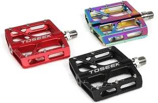 FCC RACING 2 Pcs Pair Toseek Bicycle Pedals Aluminum Alloy Frame 3 Bearings Pedal