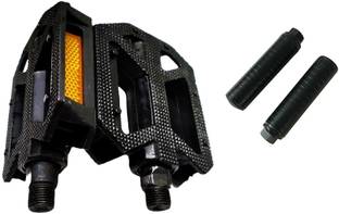 Siano Black Cycle Pedal Pair with foot rest for 24T,26T.29T Cycles Sturdy & Anti-Slip Pedal