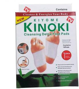 KIYOME KINOKI Cleansing Toxins Remover Detox Foot Patches 10 Adhesive Pads Kit