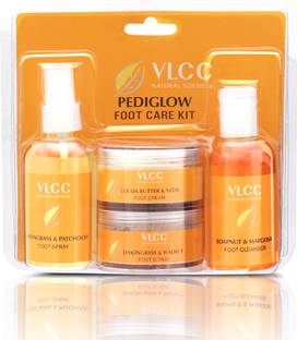 VLCC Pedi Glow Foot Care Kit - Scrub, Cleanser, Cream & Spray