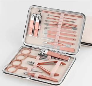 ZNIK Manicure Pedicure Kit Nail Cutter Scissors Tweezers Knife GOLDEN