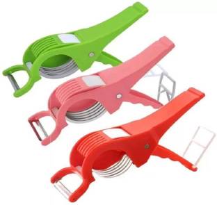 TRUTEC Vegetable Cutter and Peeler for Kitchen,Multipurpose Chopper & Peeler Set Straight Peeler