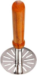 MANTAVYA Vegetable/Potato/Pav Bhaji Masher with Wooden Handle Straight Peeler