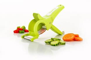 Kaushlendra 2 in 1 Vegetable & Fruit Multi Cutter & Peeler, Sharp 5 Blade Cutter with Y Shaped Peeler