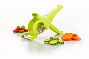 Kaushlendra 2 in 1 Vegetable & Fruit Multi Cutter & Peeler, Sharp 5 Blade Cutter with Y Shaped Peeler